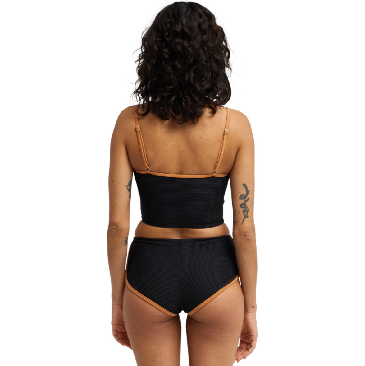 2026 Billabong Frauen Tanlines Surf Tank Bikini Top 24O171602 - Black